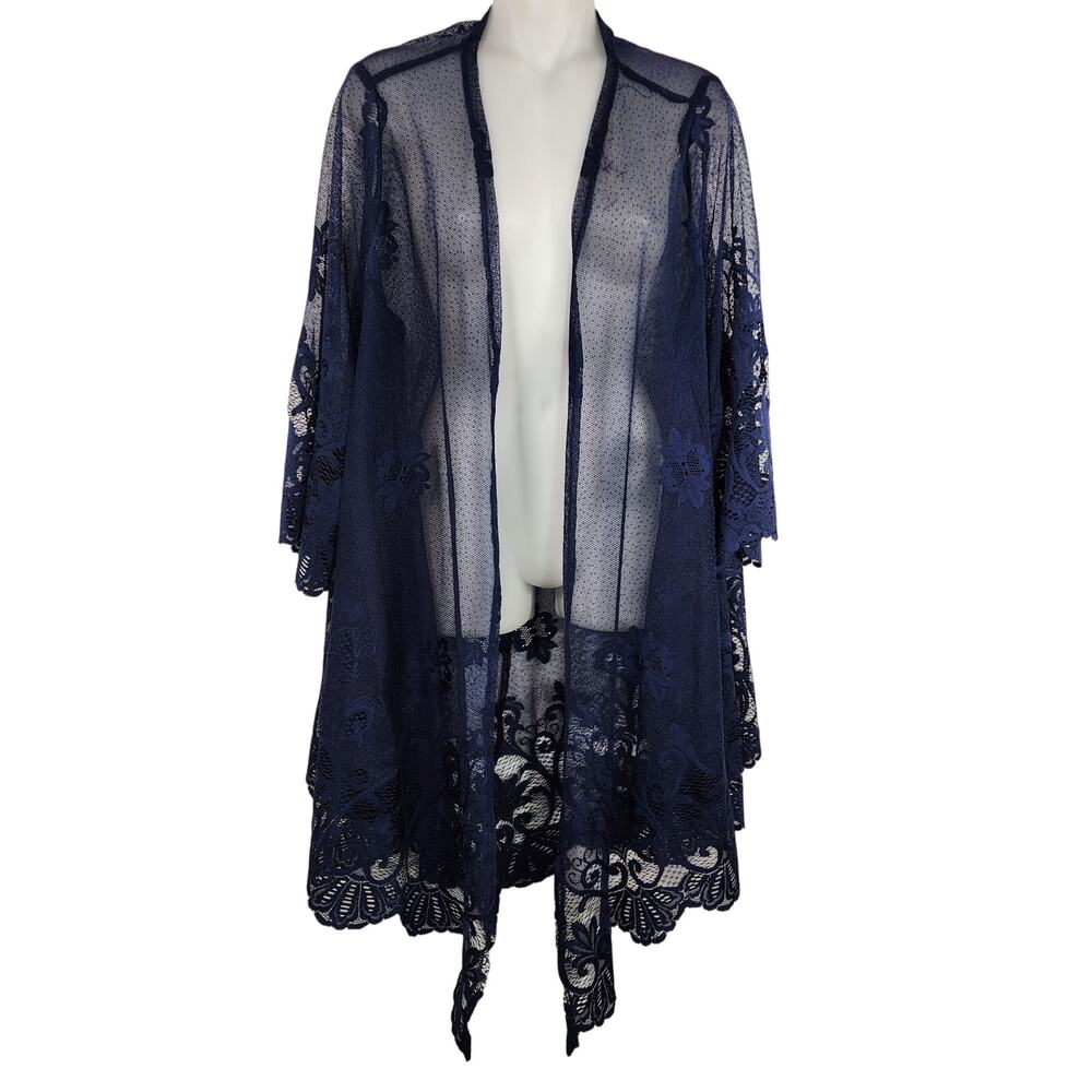 Maurices Womens Lace Kimono Blouse Dainty Boho Bell Sleeve XXL Romantic Hippie